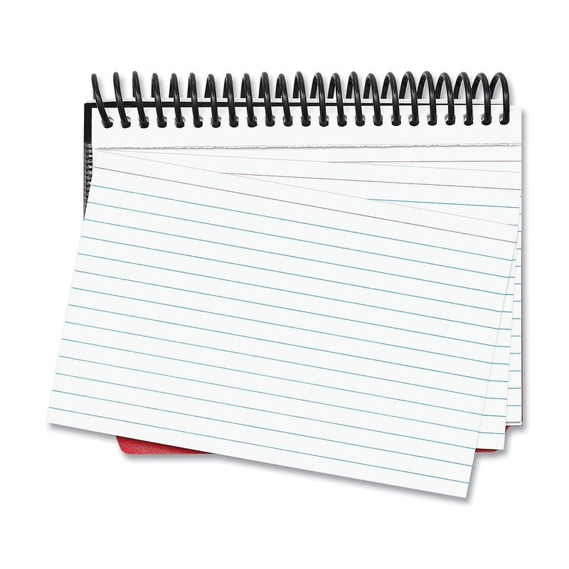 Universal UNV47302 4 x 6 Ruled Spiral Bound Index Card - White (120/Pack) - Image 2